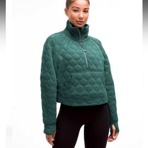 ✨ RARE Lululemon Scuba Oversized Quilted Half Zip | Storm Teal